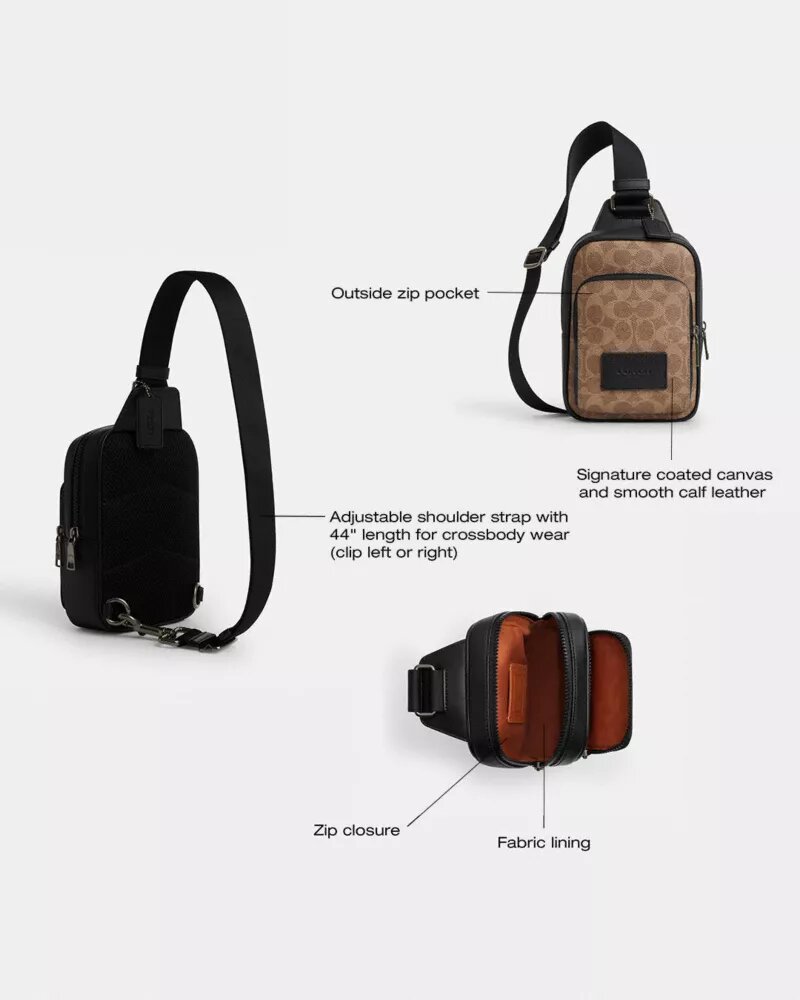 Racer Sling Pack in Signature Canvas