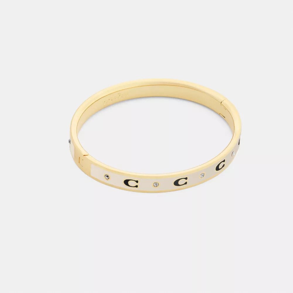 Repeated C Hinged Bangle