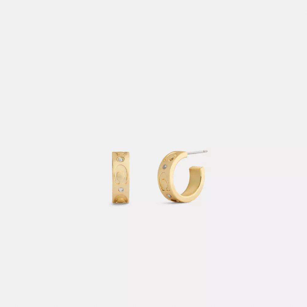 Repeated C Huggie Earrings