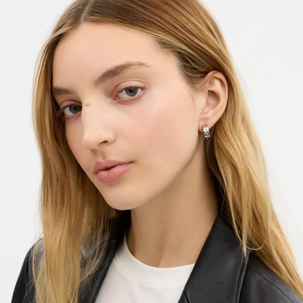 Repeated C Huggie Earrings