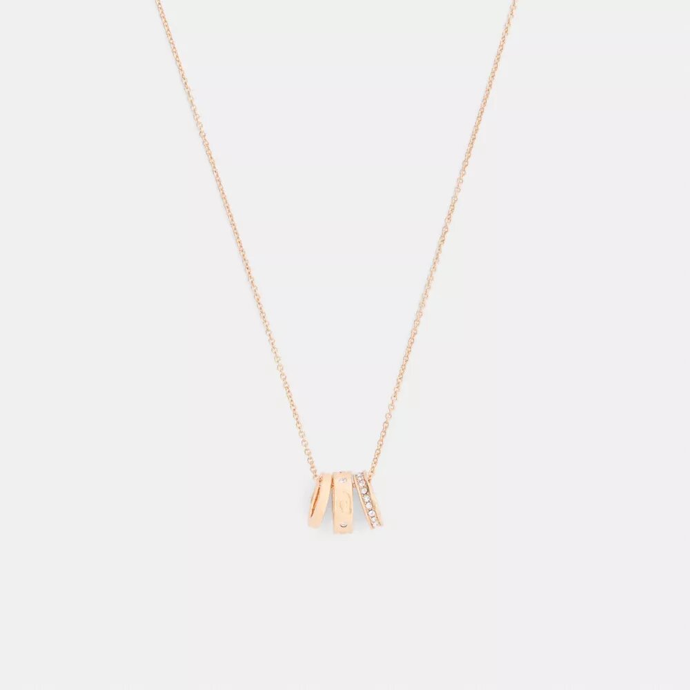 Repeated C Rondelle Necklace