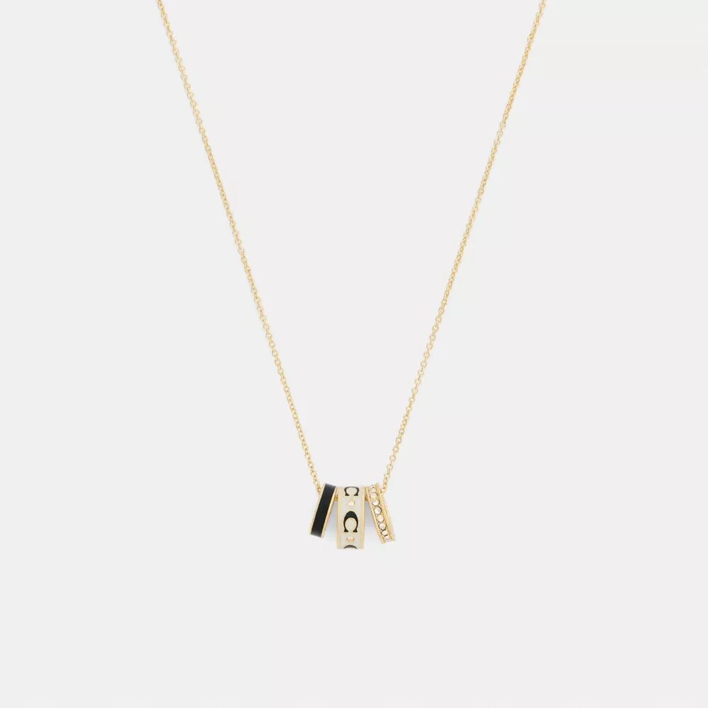 Repeated C Rondelle Necklace