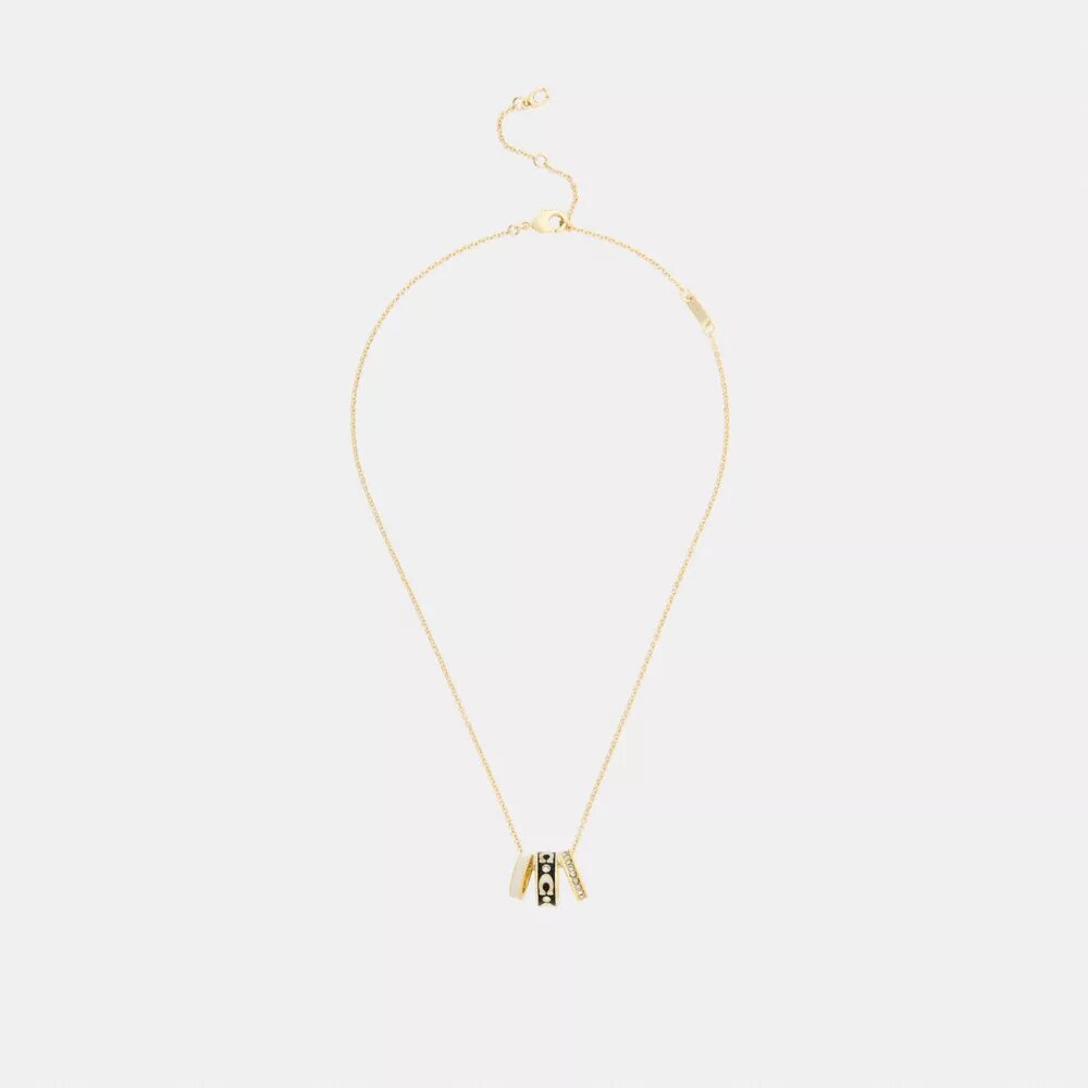 Repeated C Rondelle Necklace