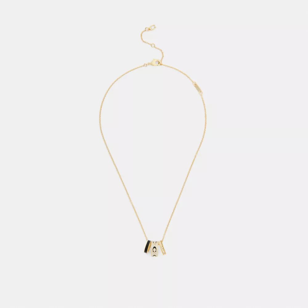 Repeated C Rondelle Necklace