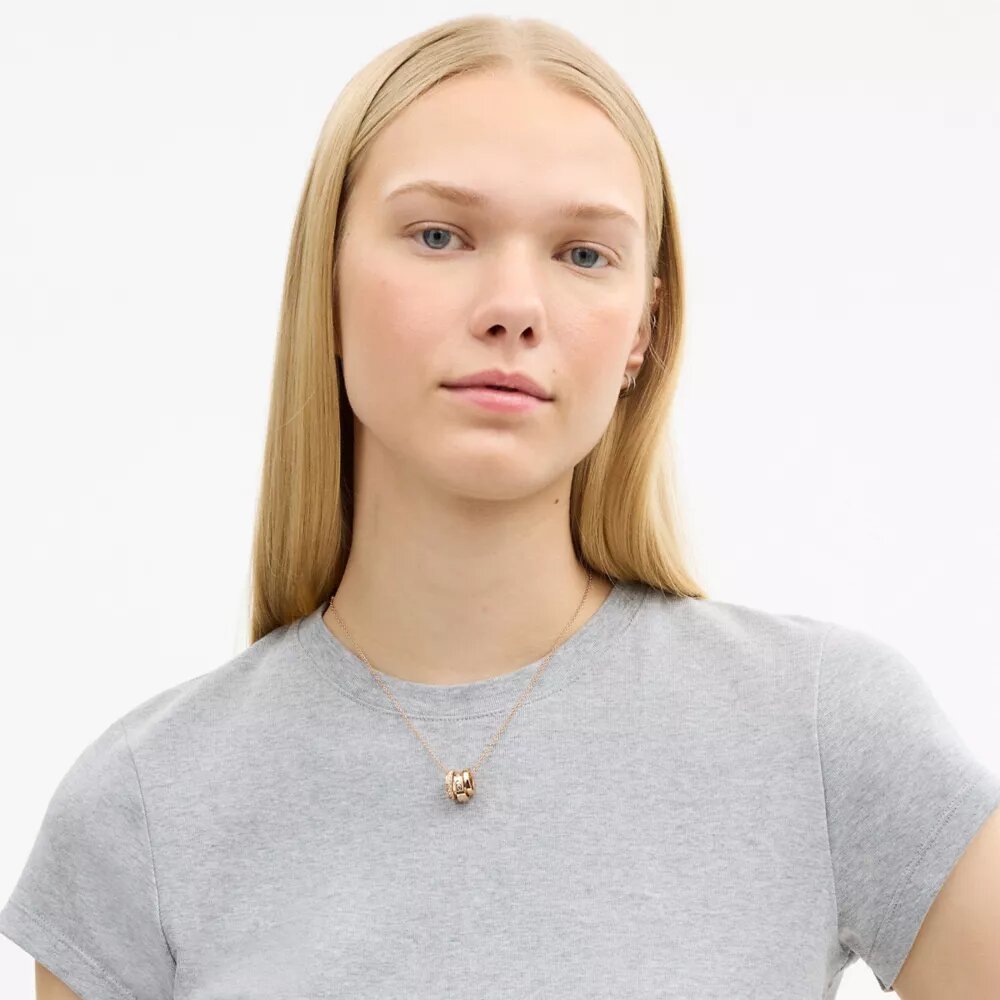 Repeated C Rondelle Necklace