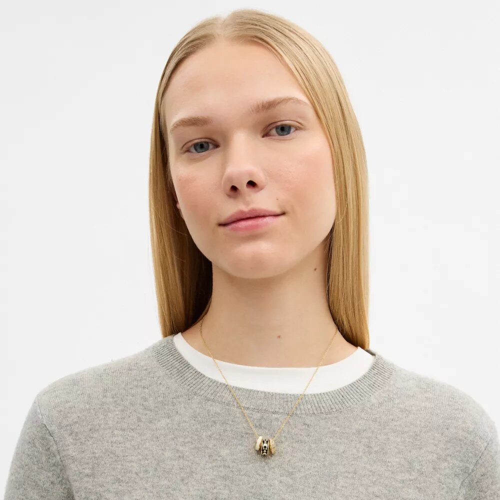 Repeated C Rondelle Necklace