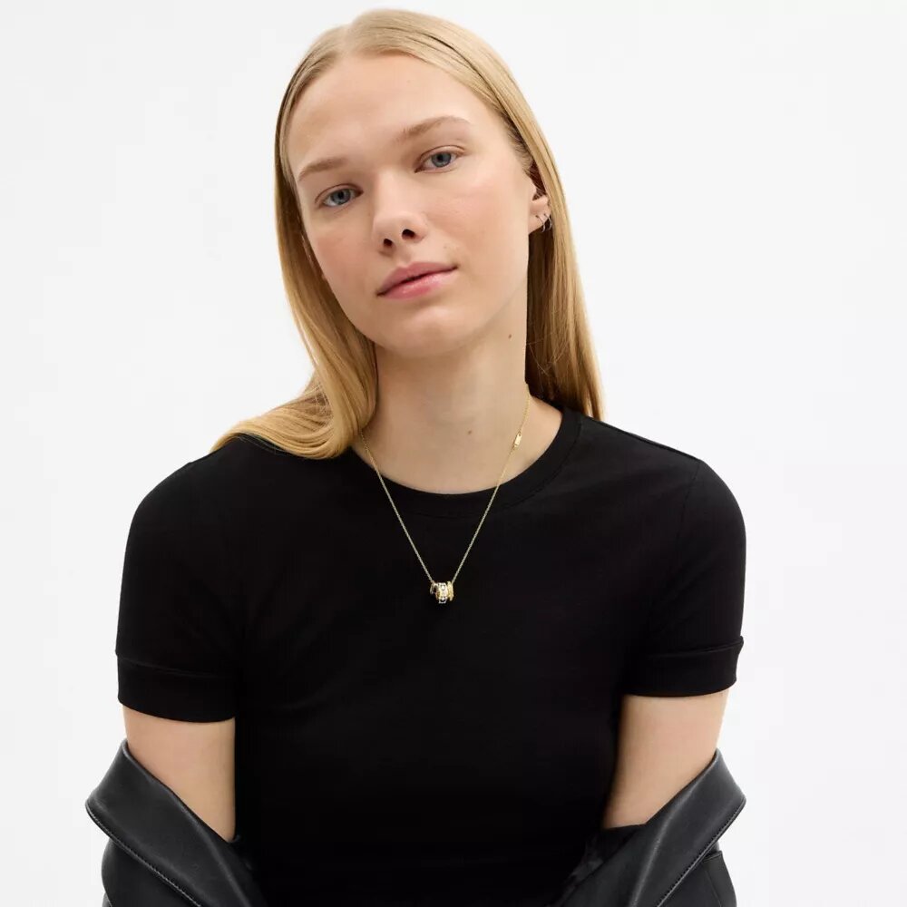 Repeated C Rondelle Necklace