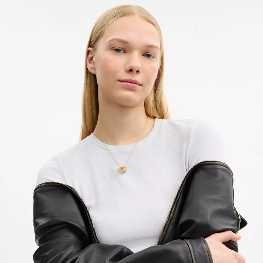 Repeated C Rondelle Necklace