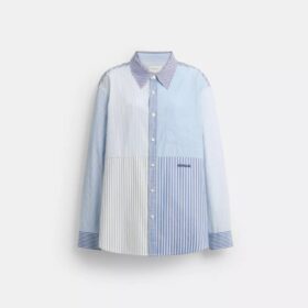 Repurposed Cotton Patchwork Oxford Shirt