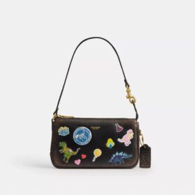 Rexy 10Th Birthday Plaza Bag 18 in Loved Leather with Sticker Print