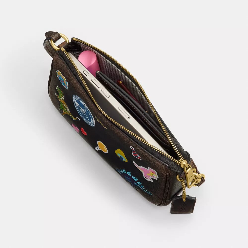 Rexy 10Th Birthday Plaza Bag 18 in Loved Leather with Sticker Print
