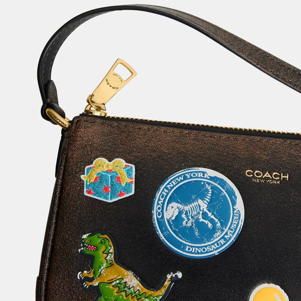 Rexy 10Th Birthday Plaza Bag 18 in Loved Leather with Sticker Print