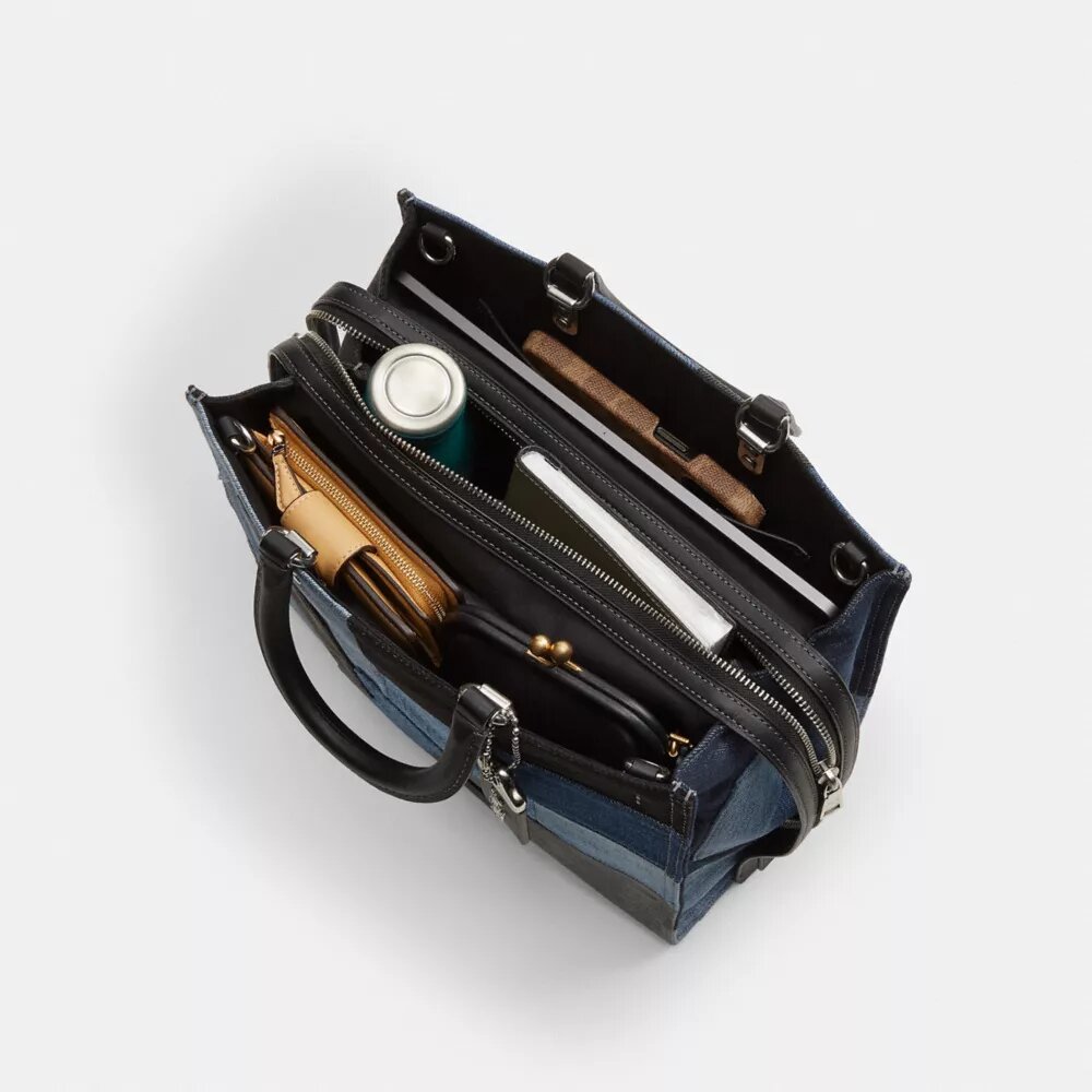 Rogue Bag with Repurposed Denim Patchwork