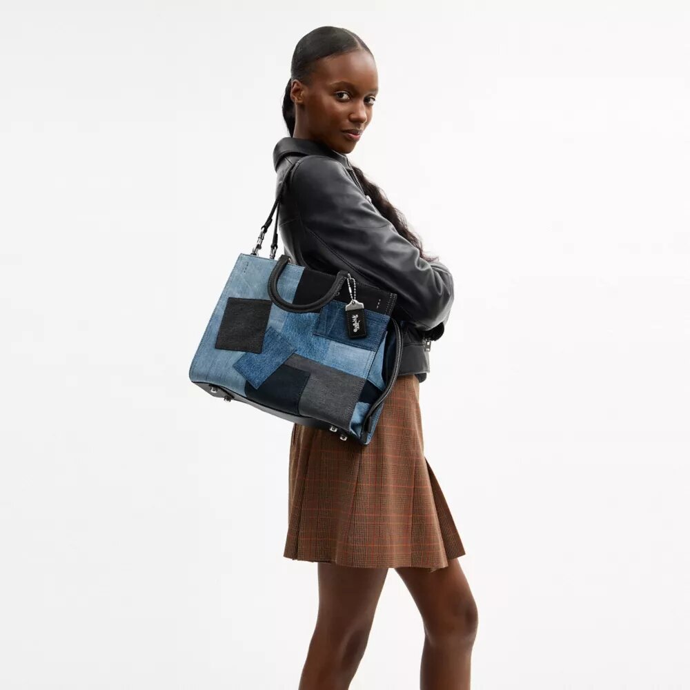 Rogue Bag with Repurposed Denim Patchwork