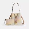 Rowan Bucket Bag in Rainbow Signature Canvas