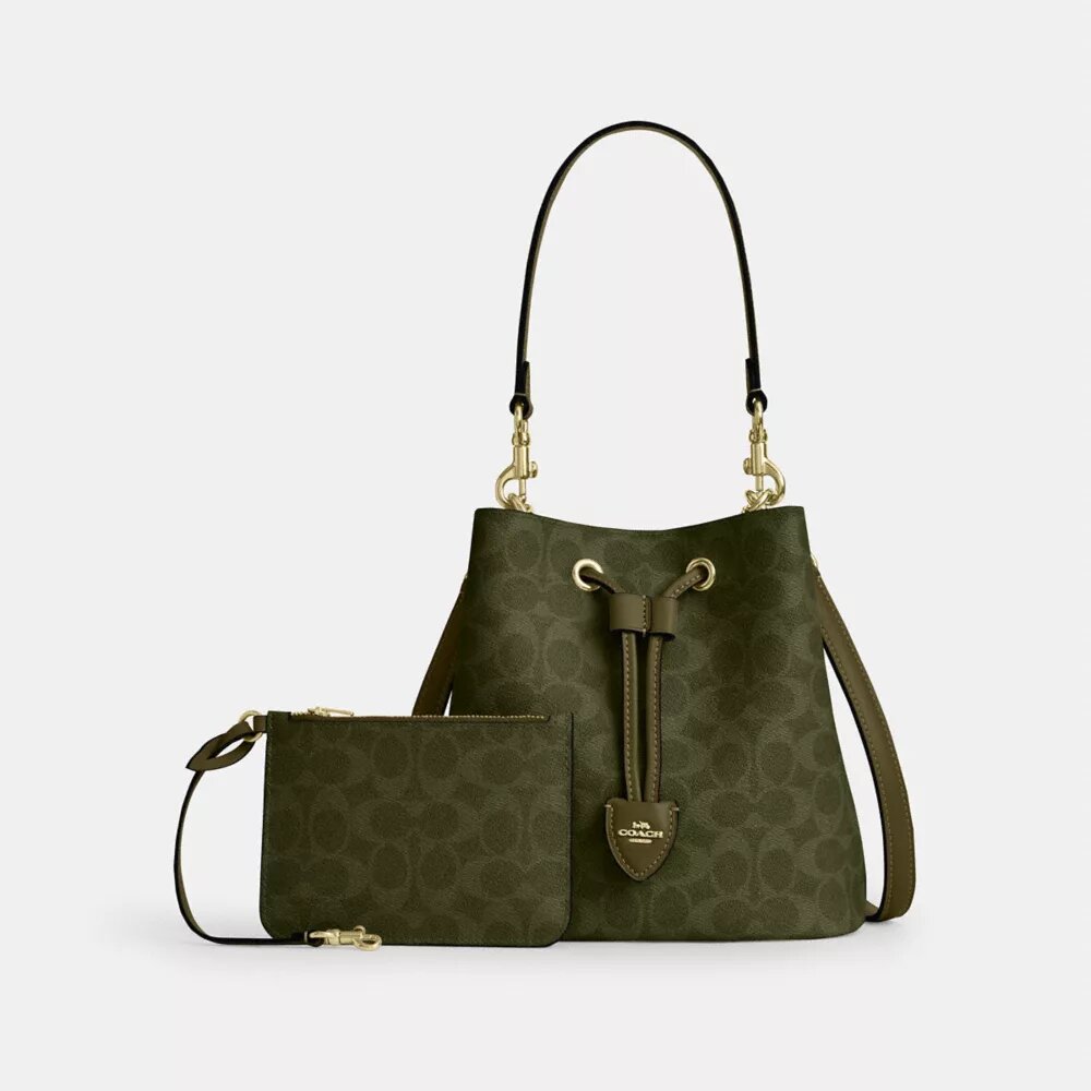Rowan Bucket Bag in Signature Canvas