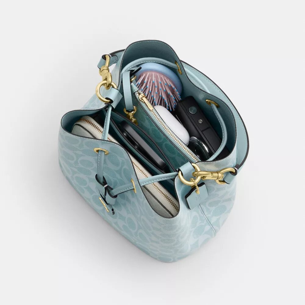 Rowan Bucket Bag in Signature Canvas