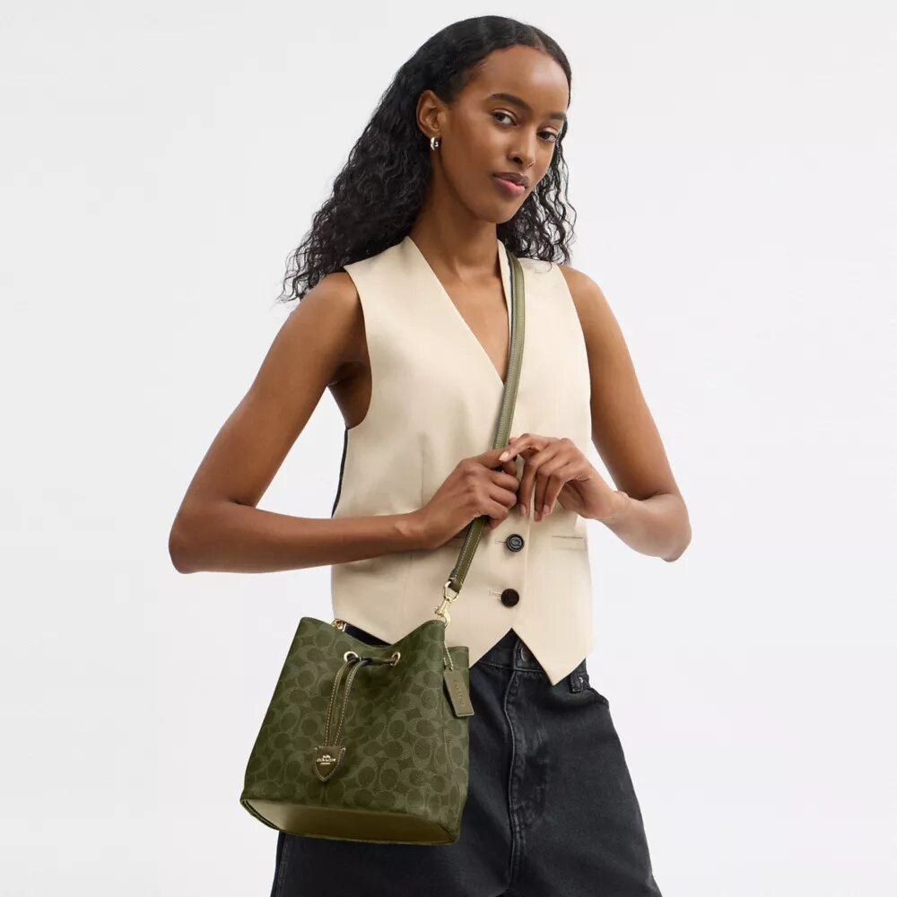 Rowan Bucket Bag in Signature Canvas