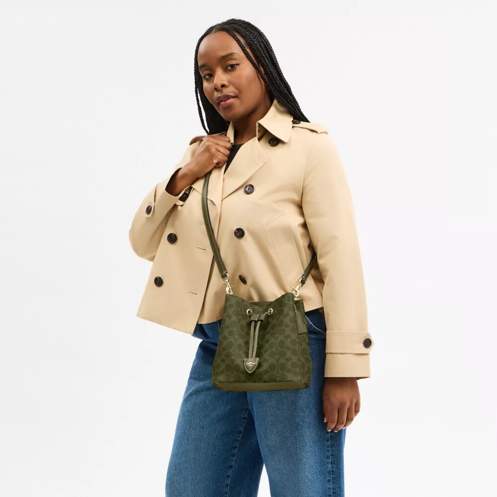 Rowan Bucket Bag in Signature Canvas