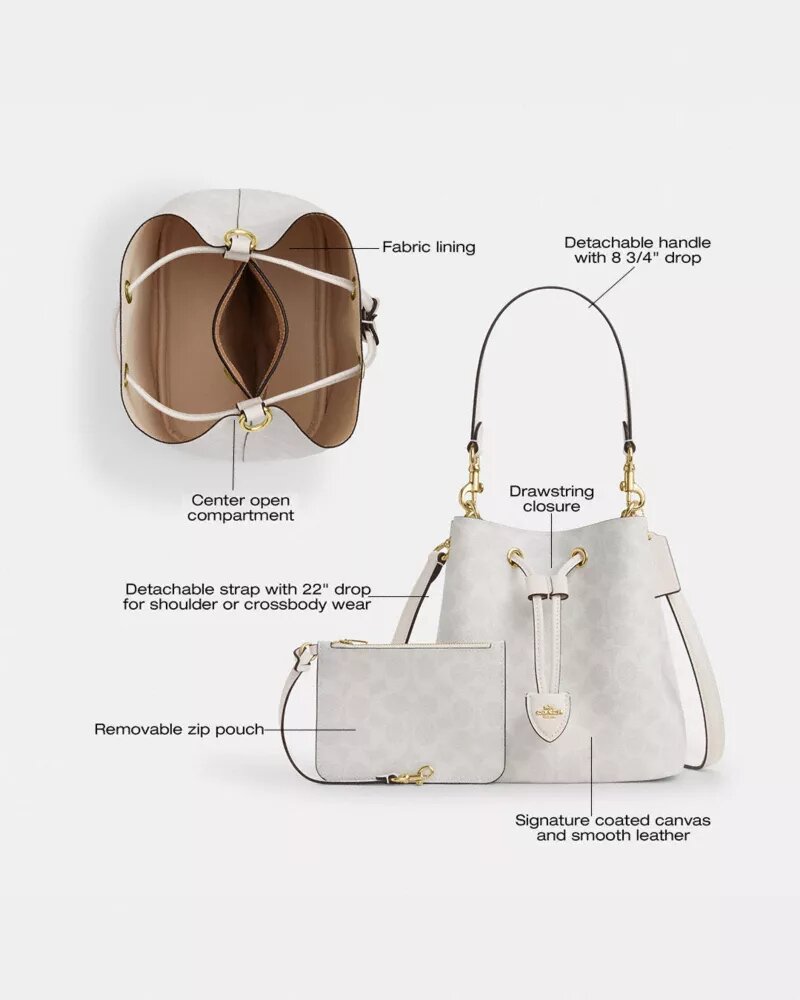 Rowan Bucket Bag in Signature Canvas