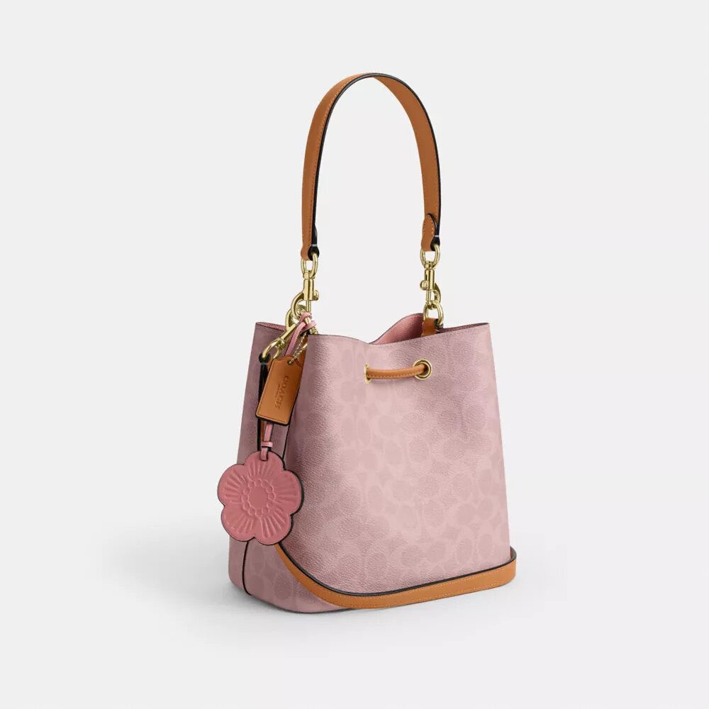 Rowan Bucket Bag in Signature Canvas with Charms