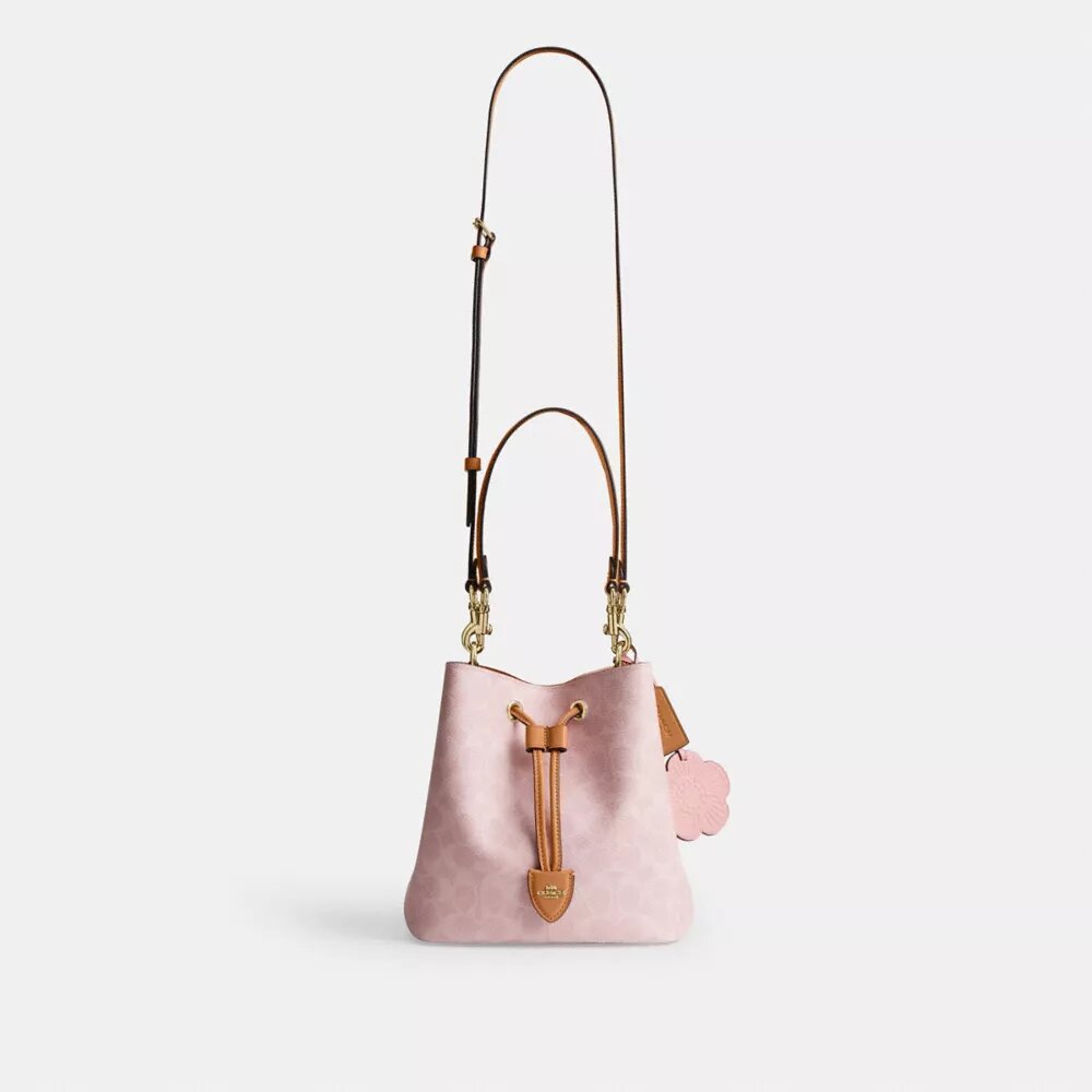 Rowan Bucket Bag in Signature Canvas with Charms