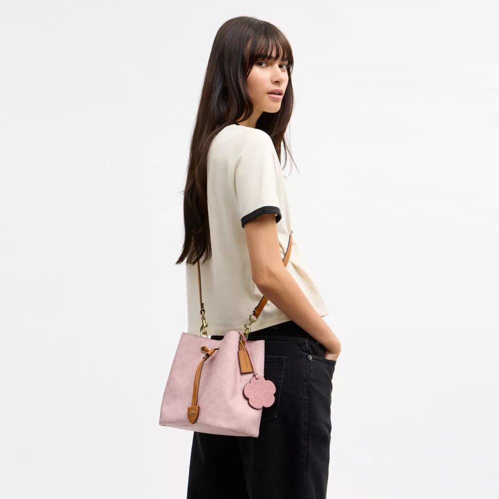 Rowan Bucket Bag in Signature Canvas with Charms
