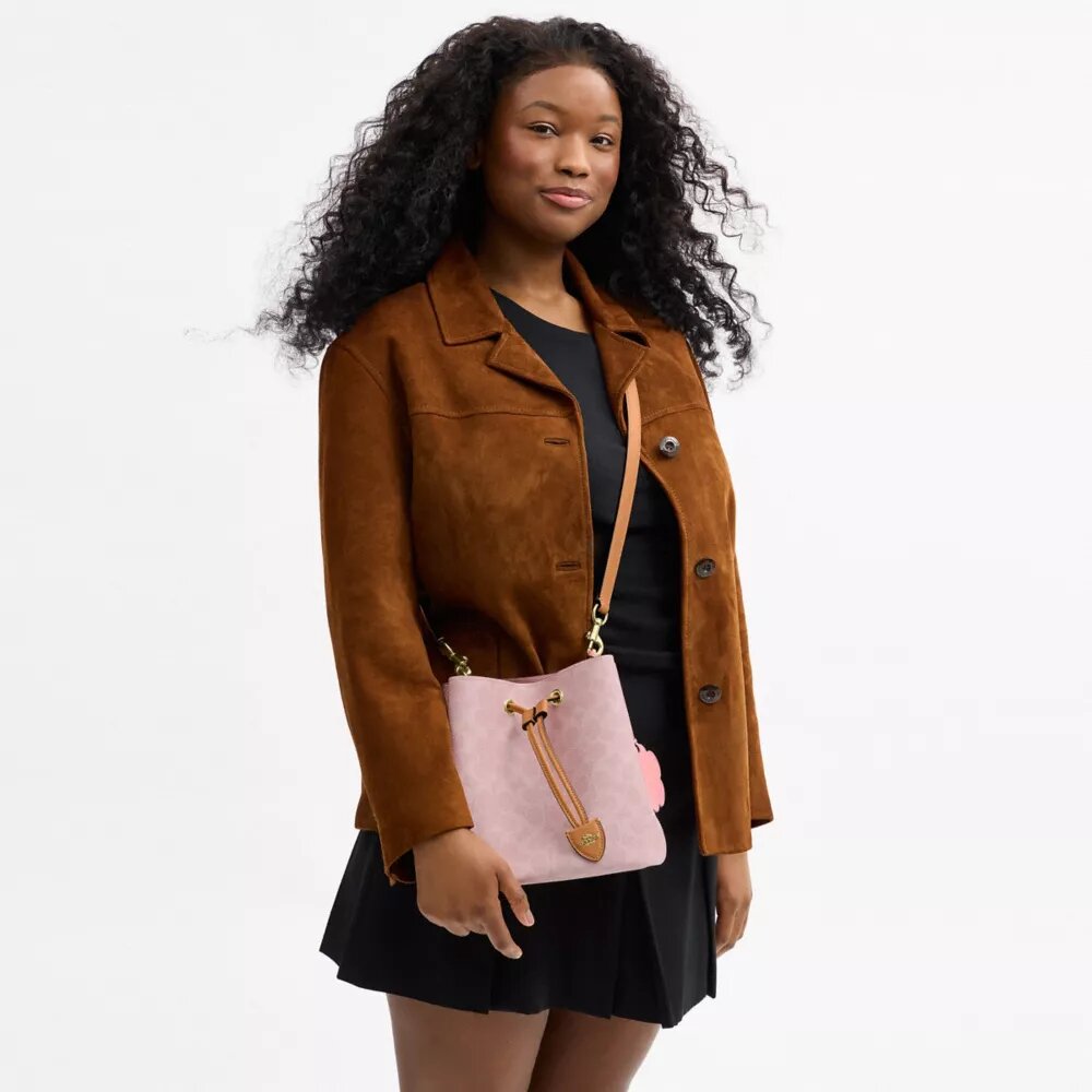 Rowan Bucket Bag in Signature Canvas with Charms