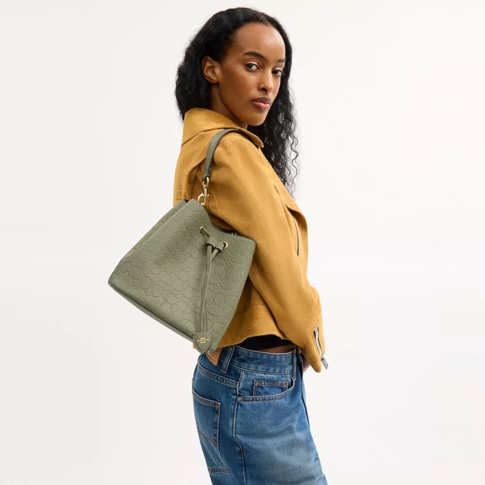 Rowan Bucket Bag in Signature Leather