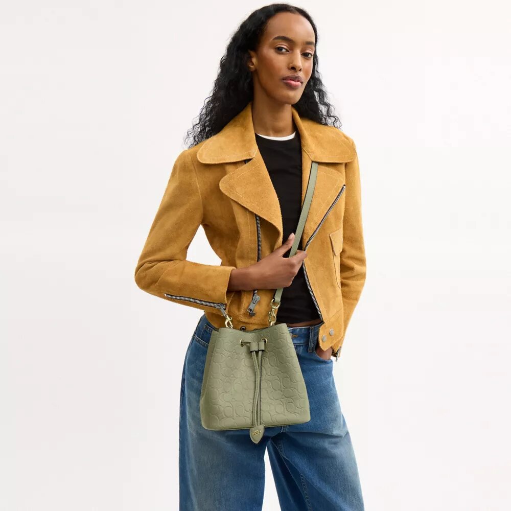 Rowan Bucket Bag in Signature Leather