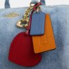 Rowan Large Satchel Bag in Loved Denim with Charms
