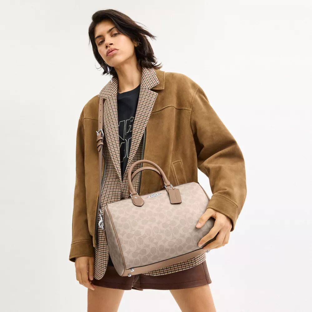 Rowan Large Satchel Bag in Signature Canvas