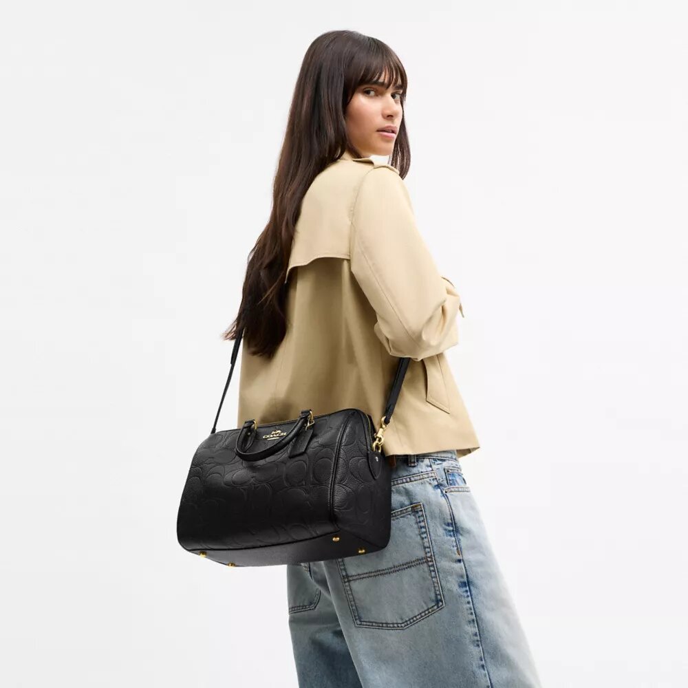 Rowan Large Satchel Bag in Signature Leather