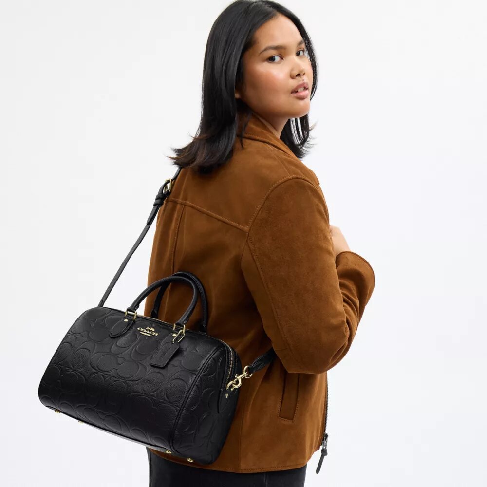 Rowan Large Satchel Bag in Signature Leather