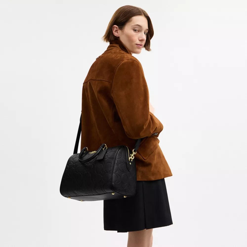 Rowan Large Satchel Bag in Signature Leather