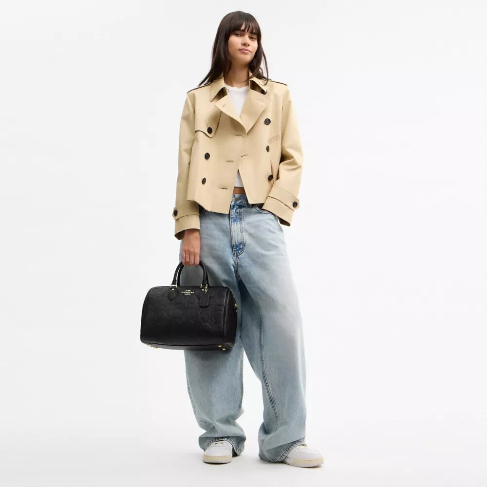 Rowan Large Satchel Bag in Signature Leather