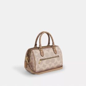 Rowan Satchel Bag in Blocked Signature Canvas