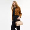 Rowan Satchel Bag in Blocked Signature Canvas