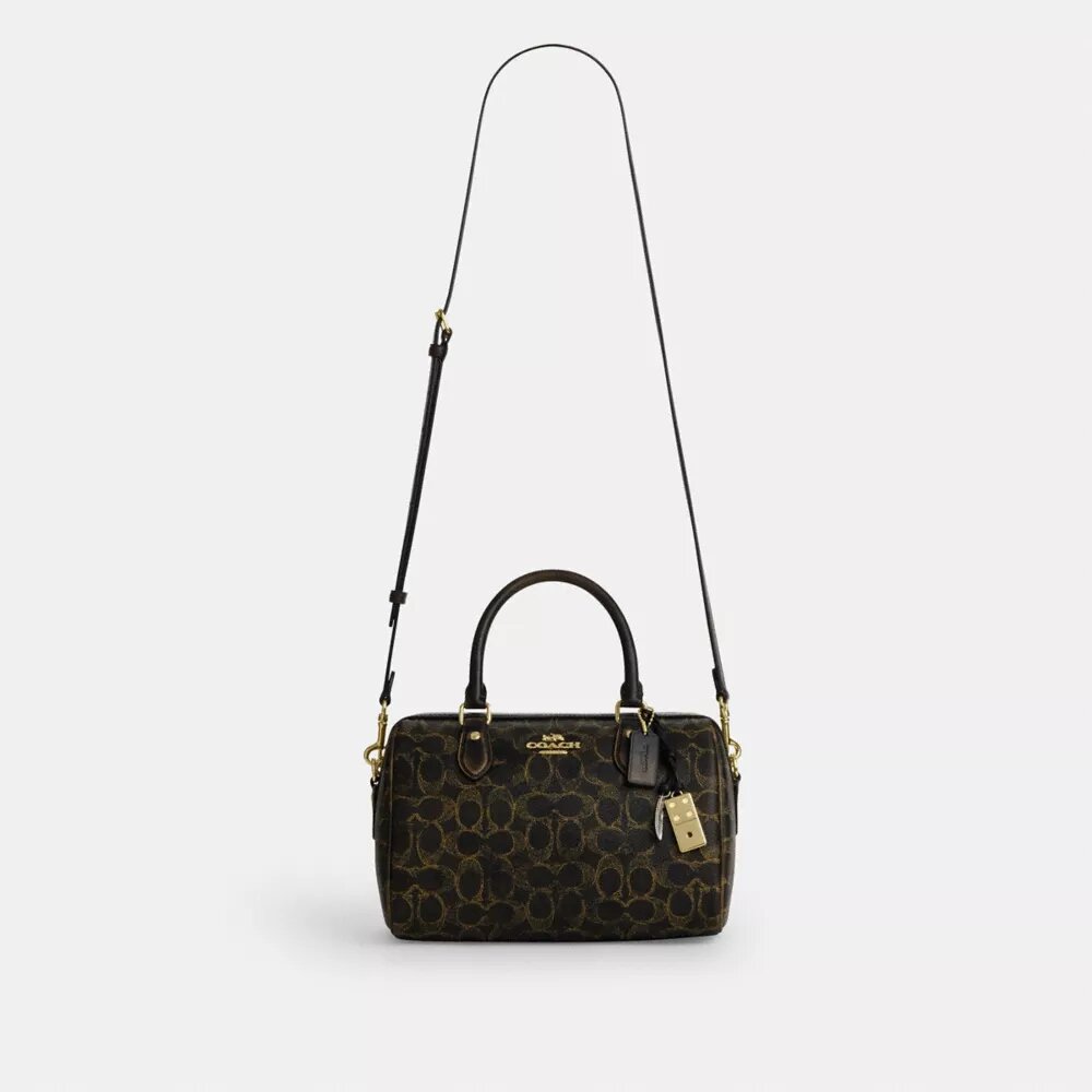 Rowan Satchel Bag in Loved Signature Canvas with Charms