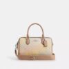 Rowan Satchel Bag in Rainbow Signature Canvas