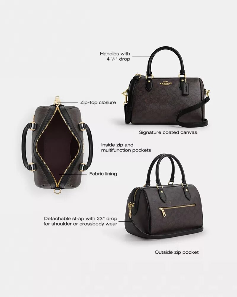 Rowan Satchel Bag in Signature Canvas