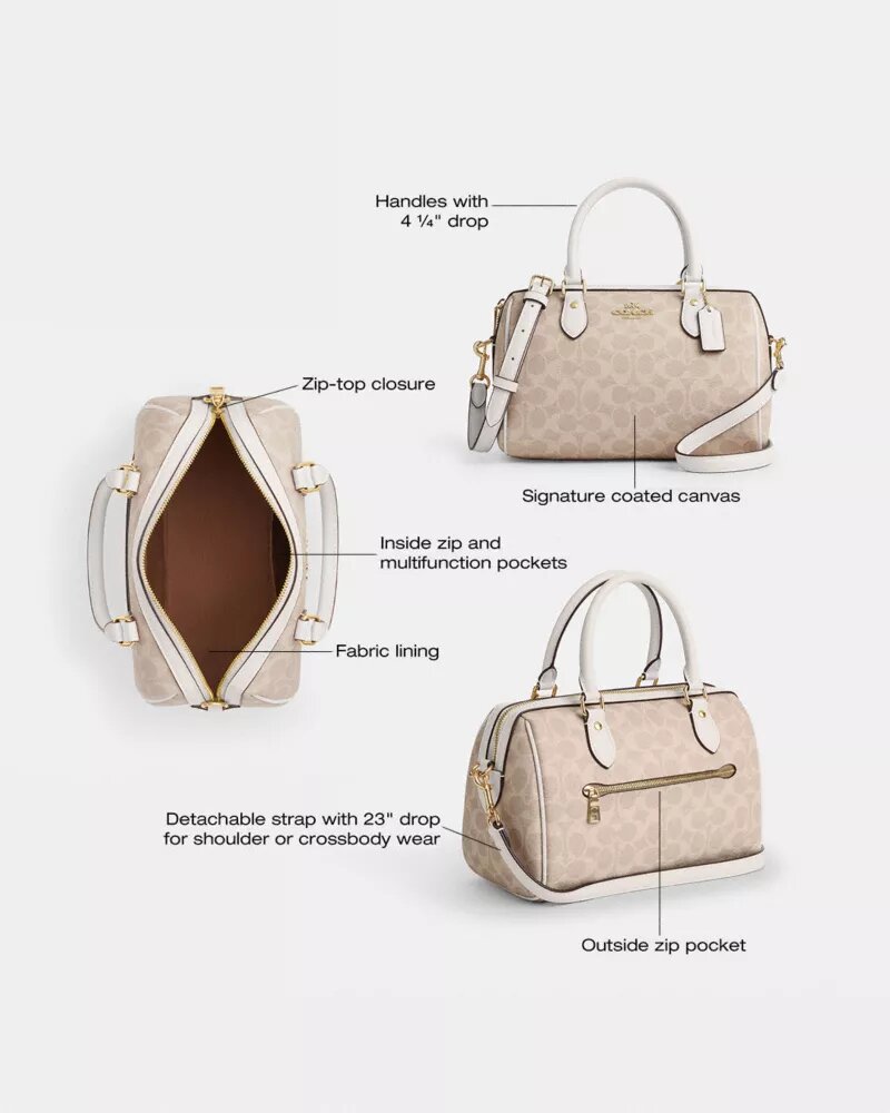 Rowan Satchel Bag in Signature Canvas
