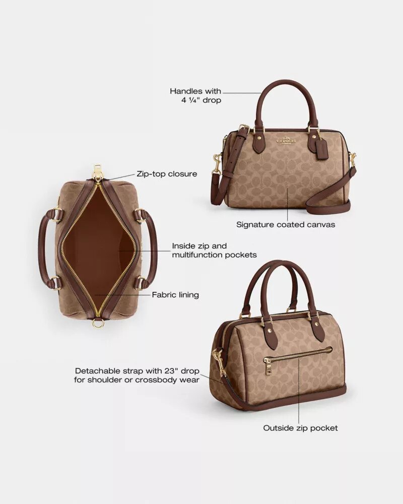 Rowan Satchel Bag in Signature Canvas
