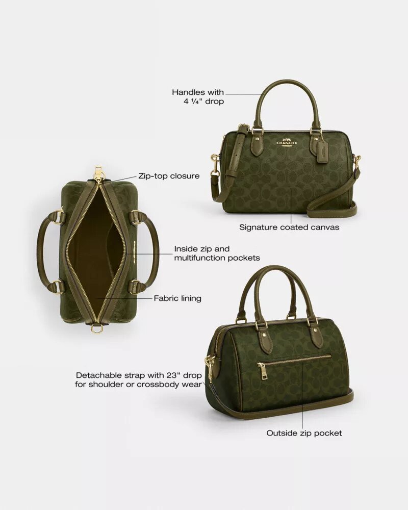 Rowan Satchel Bag in Signature Canvas