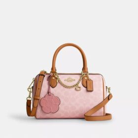Rowan Satchel Bag in Signature Canvas with Charms
