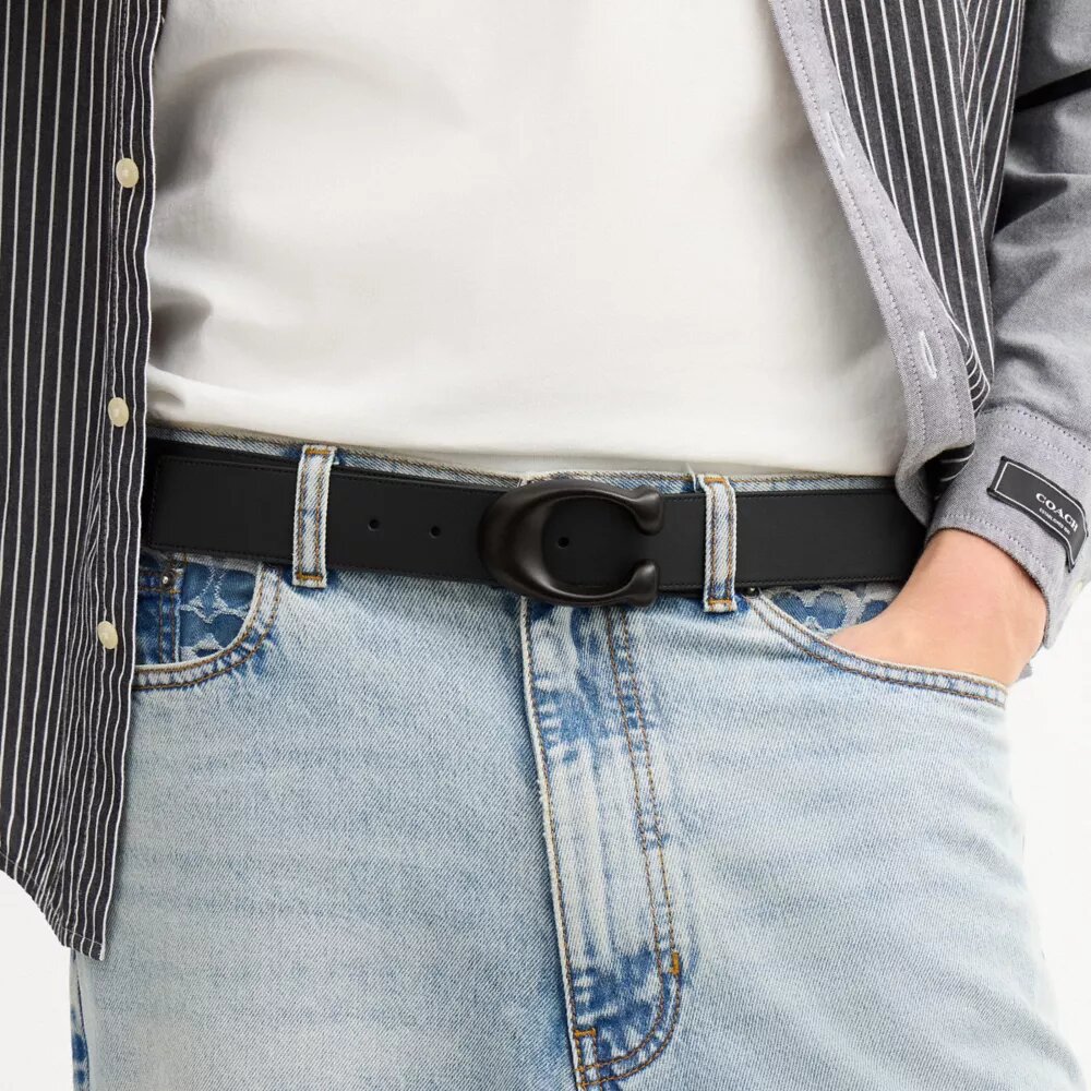 Sculpted C Buckle Reversible Belt, 38 Mm