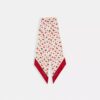 Sculpted C Cherries Print Silk Wide Skinny Scarf