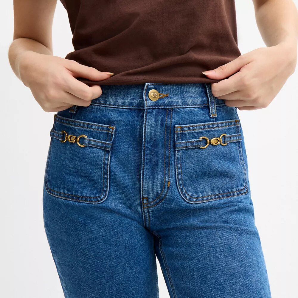 Sculpted C Denim Pants in Organic Cotton