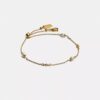 Sculpted C Pearl Slider Bracelet