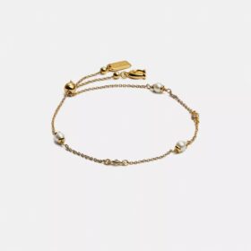 Sculpted C Pearl Slider Bracelet